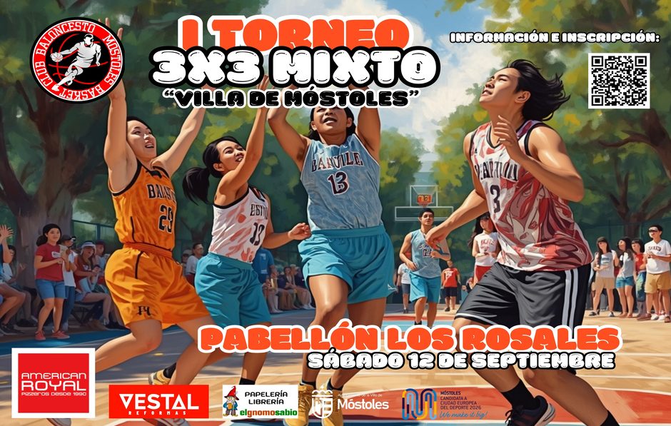 Cartel_horizontal I Torneo 3x3 Villa de Móstoles (1)
